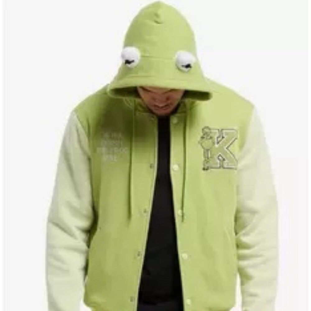 Our Universe Disney The Muppets Kermit The Frog Varsity Jacket 3X